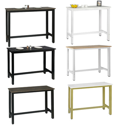 BarTable Dining Table Coffee Table MDF Metal Legs for Kitchen 140cm Length