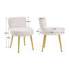 Soft Vanity Dressing Table Stool Backrest Piano Seat Makeup Chair Bedroom Furnit