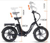 AVAKA BZ20PLUS Folding E-Bicycle E-City Bike 20x3.0" Wheel Commuter E-Bike HT
