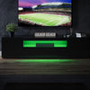 200cm High Gloss Black TV Stand Cabinet Unit Living Room Furniture with RGB LED