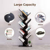 9-Tier Tree Bookshelf Unique Space Saving Spine Bookcase Display Storage Rack