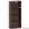 4 Tier Large Bookcase Display Shelving Storage Unit Wood Stand Walnut