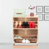 Shoe Cabinet Storage Cupboard Footwear Stand Rack Wooden Unit With 2 Flip Door