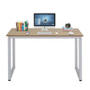 Computer Home Office Desk Wooden Desktop Table Metal PC Study Corner Workstation