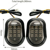 2x 9 LED Motorcycle Motorbike Flush Mount Turn Signal Indicators Amber Lamp New