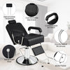 Hydraulic Barber Chair Salon Chair Height Adjustable 360° Swivel Reclining Back
