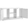 White 43 in TV Stand Cabinet with 2 Doors and Shelves Sideboard for Living Room