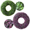 Pure Boxwood Artificial Topiary Hanging Grass Purple/Green Wreath Wedding Decor
