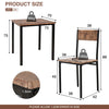 Modern 2/4 Seat Dining Table and Chairs Set Metal Wood Kitchen Home Restaurant