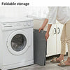 LARGE LAUNDRY BASKETS WASHING CLOTHES STORAGE FOLDING BASKET BIN WITH LID GREY P