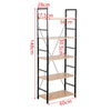 5 Tier Display Stand Shelf Storage Heavy Duty Rack Shelf Home Kitchen Metal Wood