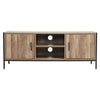Industrial TV Unit Table Stand Display Cabinet with Door Cupbaord 2 Tier Shelves