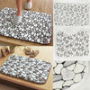 2PCS PEBBLES BATH & PEDESTAL MAT SETS NON SLIP SOFT LUXURY BATHROOM RUGS