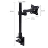 Single Arm Desk Mount Bracket LCD Computer Monitor Stand 13”-27” Screen TV