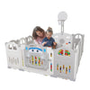 14 Panel Plastic Baby Playpen Foldable Kids Toddlers Safety Play Yard Door Fence