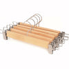 5/10/15PCS Wooden Trouser, Skirt Hangers With Clips, Coat Clothes Hangers UK