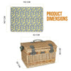 LIVIVO 4 PERSON TRADITIONAL PICNIC WICKER HAMPER WILLOW BASKET w COOLER BAG