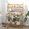 3 Tier Wooden Ladder Folding Book Shelf Stand Plant Flower Display Shelving Rack