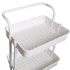 3 Tier Kitchen Trolley Cart on Wheels Slim Rolling Storage Tray Rack with Handle