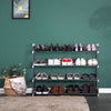 4-Tier Shoe Rack Metal Storage Shelves Hold up to 20 Pairs of Shoes Grey LSA14G