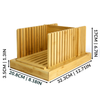 Bamboo Bread Slicer Loaf Cutting Guide Board Adjustable & Foldable