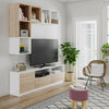 Modern Living Room Furniture Entertainment Center Wall Unit TV Stand Cabinet Set
