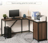 Large Corner Computer Desk Laptop Pc Office Writing Workstation Table Industrial