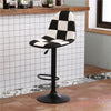 2* Black & White Bar Stools Height Adjustable Gas Lift Swivel Kitchen Breakfast