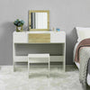 Flip-up Mirror Jewelry Storage Dressing Table Desk Stool Set Bedroom Furniture