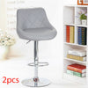 2X GREY EATHER BARSTOOLS GAS LIFT BAR STOOL BREAKFAST KITCHEN