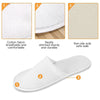 40 Spa Hotel Guest Slippers White Disposable Terry Close Toe Towelling Quality!