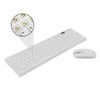 Slim 2.4G Wireless Keyboard Cordless Optical Mouse for PC Desktop White