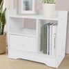 White Nightstand Bedside Table Drawer Cabinet Bedroom Furniture Storage Shelf