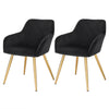 1/2/4 xDining Chairs Kitchen Living Room Chairs with Velvet + Gold metal legs UK