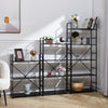 3-4-5 Tiers Storage Shelving Unit Bookcase Bookshelf Wood Metal Rack Organizer