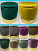 Round Ottoman Storage Pouffe Stool Soft Velvet Footstool Dressing Vanity Chair