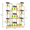 Extra Large Bamboo 11 Tier 17 Potted Plant Stand Rack Multiple Flower Pot Shelf