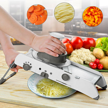 18 in 1 Stainless Steel Kitchen Vegetable Fruit Cutter Slicer Adjustable Blades
