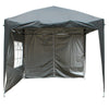 2.5x2.5m Pop Up Gazebo Marquee Outdoor Garden Party Tent with 4 Side Panels Grey