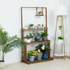 3-Tier Hanging Plant Stand Indoor Outdoor Vertical Wooden Plant Flower Shelf Pot
