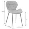 2x Living Dining Room Diamond Pattern Cushioned Padded Designer Chair Velvet