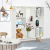 White 8 Cube Storage Bookcase Display Shelving Free Standing Unit with Wood Legs