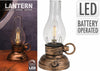 Antique Style Battery Operated Dimmable LED Lantern ~ Decorative Metal Light