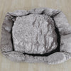 Crushed Velvet Dog Bed Soft Washable Fleece Cushion Warm Luxury Pet UK