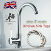 Kitchen Sink Mixer Taps Swivel Spout Single Lever Tap Mono Modern Chrome Faucet