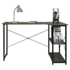Corner Computer Desk L-shaped Work Study Table w/ Shelves Office Home MDF Metal