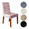 1/2/4/6pcs Crushed Velvet Dining Chair Covers Stretch Protective Slipcover Home