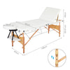 Mondeer 2/3 Folding Portable Lightweight Massage Table Salon Beauty Tattoo Couch