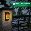 Solar Flickering Flame 60 LED Waterproof Wall Torch Light Garden Lamp Outdoor