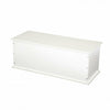 NEW! White Wooden Storage Chest Ottoman Blanket Box Toy Chest Trunk